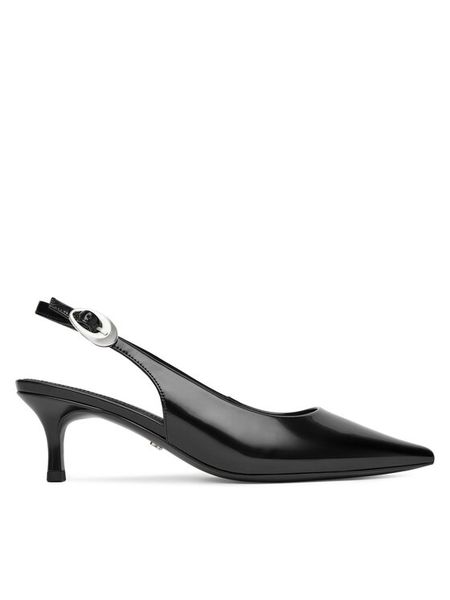 Gino Rossi Czółenka EDEN-V2020-13-2 Czarny. Czarne czółenka Gino Rossi, bez wzorów, z lakierowanej skóry, bez obcasa, bez zapięcia. Za 299,99 zł.