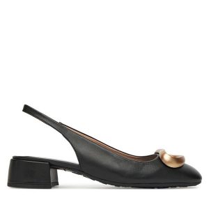 Czółenka Hispanitas. Czarne czółenka Hispanitas, bez wzorów, bez obcasa, bez zapięcia. Za 379,99 zł.