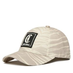 Czapka z daszkiem Just Cavalli. Brązowe czapki Just Cavalli, bez wzorów. Za 145,99 zł.