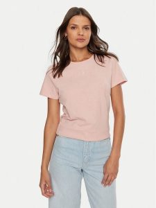 Guess T-Shirt W4BI13 KCJI0 Różowy Regular Fit. Czerwone t-shirty Guess, m, z aplikacjami, z bawełny, bez kołnierzyka, bez ramiączek. Za 149,99 zł.