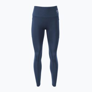 Legginsy treningowe damskie Gymshark Training Mesh. Niebieskie legginsy Gymshark, bez wzorów, z meshu. Za 109,99 zł.