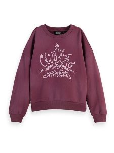 Scotch & Soda Bluza w kolorze bordowym rozmiar: S. Czerwone bluzy Scotch & Soda, s, bez wzorów, z bawełny, bez kaptura. Za 219,60 zł.