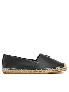 Tommy Hilfiger Espadryle Th Logo Leather Espadrille FW0FW08540 Czarny. Czarne espadryle TOMMY HILFIGER, bez wzorów, ze skóry, bez obcasa. Za 269,99 zł.