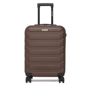 Walizka kabinowa GINO ROSSI. Brązowe walizki Gino Rossi, bez wzorów. Za 259,99 zł.