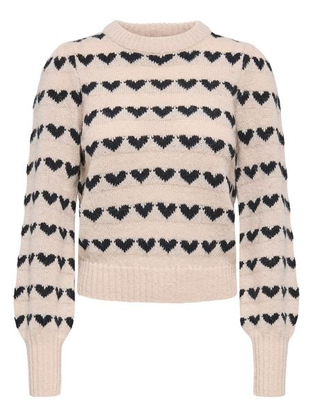 JDY Sweter w kolorze beżowym rozmiar: M. Brązowe swetry oversize JDY, m, bez wzorów, bez ramiączek. Za 158,47 zł.