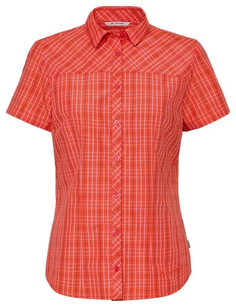 Koszula-bluzka damska Tacun Shirt II. Czerwone koszule Vaude, bez wzorów, z materiału, bez kołnierzyka, bez ramiączek. Za 239,00 zł.