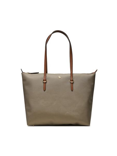 Lauren Ralph Lauren Torebka 431916737003 Brązowy. Brązowe shopper bag Lauren Ralph Lauren, bez wzorów, ze skóry, bez dodatków. Za 379,99 zł.