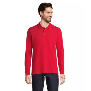 Koszulka polo z długim rękawem Sol's Prime. Czerwone bluzki SOL'S, s, bez wzorów, eleganckie, bez kołnierzyka, bez ramiączek. Za 113,50 zł.