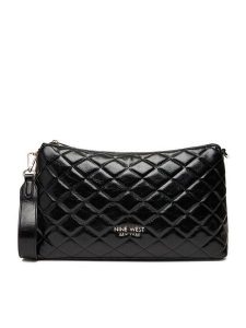 Nine West Torebka CEO-AGATHA-LA482-3035 Czarny. Czarne listonoszki Nine West, bez wzorów, z materiału, bez dodatków. Za 179,99 zł.