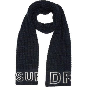 Szalik zimowy damski Superdry Waffle. Niebieskie szaliki Superdry, na zimę, bez wzorów. Za 102,00 zł.