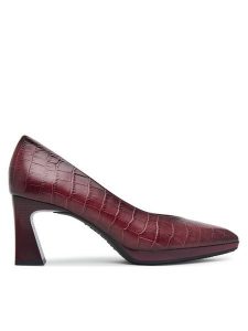 Hispanitas Półbuty HI254245 Bordowy. Czerwone czółenka Hispanitas, bez wzorów, ze skóry, bez obcasa, na obcasie, bez zapięcia. Za 419,99 zł.