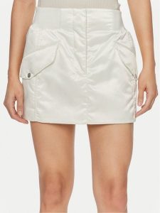 Calvin Klein Jeans Spódnica mini J20J223317 Écru Regular Fit. Spódnice Calvin Klein Jeans, xl, bez wzorów, z jeansu, mini. Za 329,99 zł.