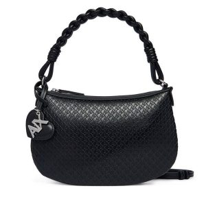 Torebka Armani Exchange. Czarne torebki klasyczne Armani Exchange, bez wzorów, bez dodatków. Za 629,99 zł.