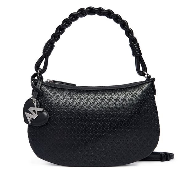 Torebka Armani Exchange. Czarne torebki klasyczne Armani Exchange, bez wzorów, bez dodatków. Za 406,99 zł.
