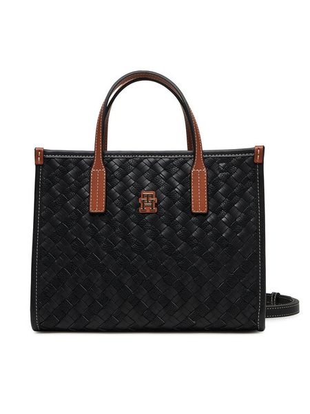 Tommy Hilfiger Torebka Th City Mini Tote AW0AW18393 Czarny. Czarne torebki klasyczne TOMMY HILFIGER, bez wzorów, ze skóry, bez dodatków. Za 649,99 zł.