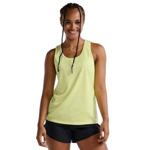 Damski tank top 2XU Aero. Żółte topy 2XU, l, bez wzorów, sportowe, bez kołnierzyka, bez ramiączek. W wyprzedaży za 133,05 zł.