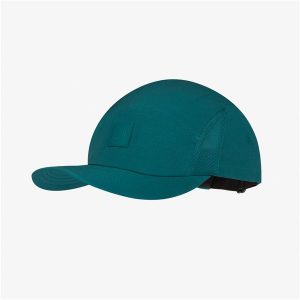 Czapka z daszkiem BUFF 5 PANEL GO CAP SOLID. Niebieskie czapki Buff, bez wzorów, sportowe. Za 130,99 zł.