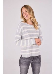 LIEBLINGSSTÜCK Sweter "Annika" w kolorze jasnoszaro-białym rozmiar: 44. Szare swetry oversize LIEBLINGSSTÜCK, bez wzorów, z bawełny, bez ramiączek. Za 206,42 zł.