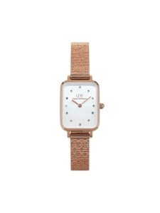 Daniel Wellington Zegarek Quadro Lumine Pressed Piano DW00100578 Złoty. Żółte, analogowe zegarki Daniel Wellington. Za 759,99 zł.