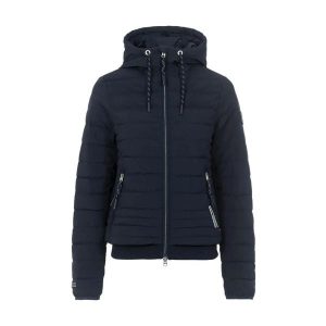 Damska kurtka z kapturem Cavallo Bena. Czarne kurtki CAVALLO, bez wzorów, z puchu, z kapturem. Za 548,50 zł.