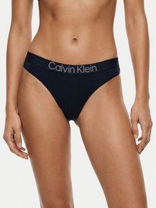 Calvin Klein Underwear Stringi LV00QD5292 Granatowy. Niebieskie stringi Calvin Klein Underwear, bez wzorów, z bawełny. Za 79,99 zł.