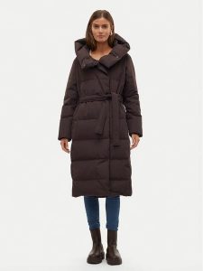 Vero Moda Płaszcz zimowy Leonie 10311566 Brązowy Regular Fit. Brązowe kurtki Vero Moda, na zimę, l, bez wzorów, z syntetyku, bez kaptura. Za 499,99 zł.