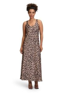 Vera Mont Sukienka w kolorze kremowo-brązowym rozmiar: 36. Brązowe sukienki Vera Mont, bez wzorów, bez kołnierzyka, bez ramiączek, maxi. Za 260,99 zł.