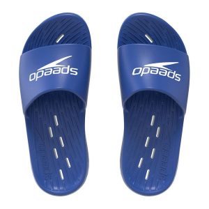 Klapki basenowe damskie Speedo Slides One Piece Af. Niebieskie klapki Speedo, bez wzorów, bez obcasa. Za 89,99 zł.