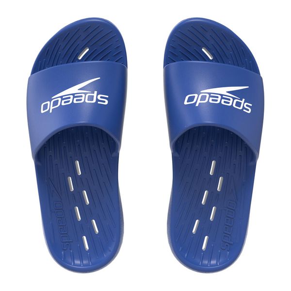Klapki basenowe damskie Speedo Slides One Piece Af. Niebieskie klapki Speedo, bez wzorów, bez obcasa. Za 89,99 zł.