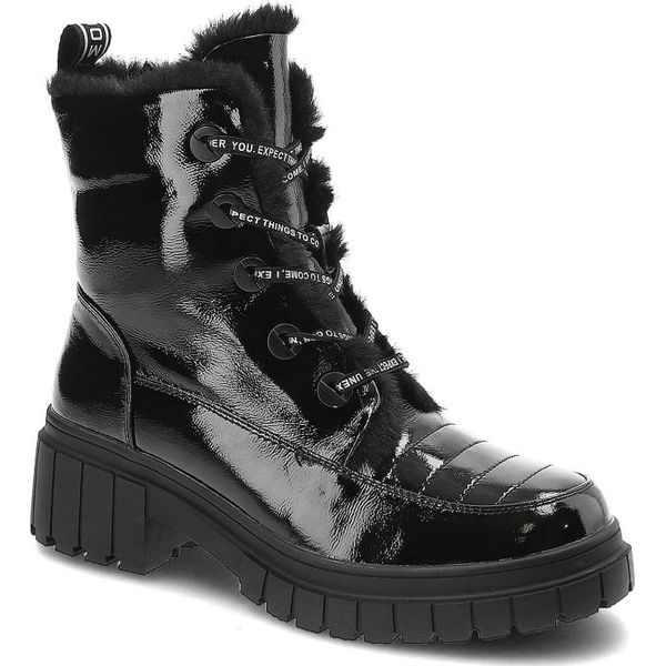 Czarne Botki Artiker Ocieplane Buty Damskie. Czarne botki ARTIKER, na zimę, bez wzorów, ze skóry, bez obcasa, na płaskiej podeszwie, bez zapięcia. Za 289,00 zł.