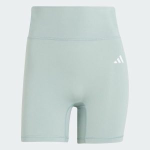 Krótkie legginsy Optime Essentials Workout. Zielone legginsy ADIDAS, bez wzorów, z elastanu, z podwyższonym stanem, krótkie. Za 179,00 zł.