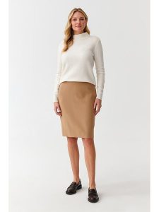 TATUUM Spódnica w kolorze jasnobrązowym rozmiar: 34. Brązowe spódnice Tatuum, bez wzorów, midi. Za 143,95 zł.