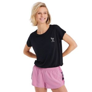 Koszulka damska Protest Prtmeru. Czarne koszulki sportowe Protest, bez wzorów, ze skóry, bez ramiączek. W wyprzedaży za 129,90 zł.