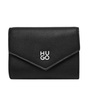 Portfel HUGO. Czarne portfele Hugo, bez wzorów. Za 339,99 zł.