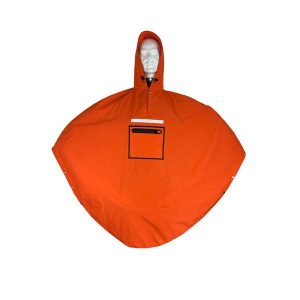 Poncho Ludowe Poncho Pomarańczowe. Brązowe kurtki PEOPLE PONCHO, bez wzorów, bez kaptura. Za 458,00 zł.