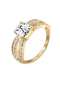 Elli Damski pasjans Glamorous z kryształem ze srebra próby 925 Sterling Silver Pierścionki 1 ct. Szare pierścionki Elli, z kryształem, srebrne. Za 303,99 zł.