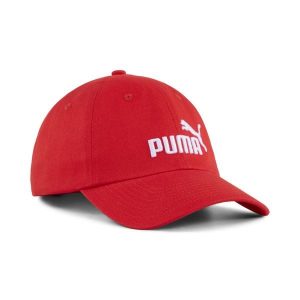 Czapka z daszkiem z logo No. 1 ESS PUMA. Czerwone czapki Puma, bez wzorów, sportowe. Za 69,00 zł.