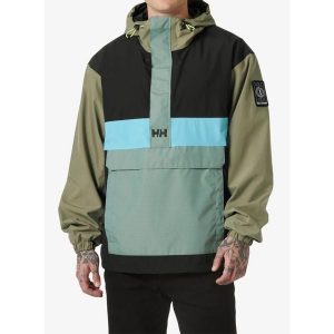 Kurtka przeciwdeszczowa Helly Hansen Play Anorak. Zielone kurtki Helly Hansen, bez wzorów, bez kaptura. Za 560,99 zł.