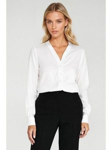 Nife Bluzka w kolorze białym rozmiar: 36. Białe bluzki Nife, bez wzorów, bez kołnierzyka, bez ramiączek. Za 161,34 zł.