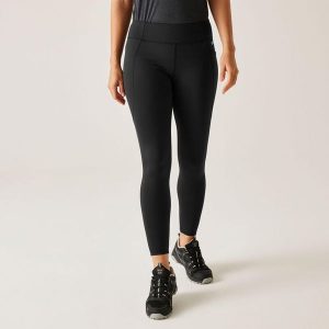 Legginsy damskie Holeen Pro Compression. Czarne legginsy Regatta, bez wzorów, z dżerseju. W wyprzedaży za 169,99 zł.