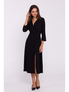 Stylove Sukienka w kolorze czarnym rozmiar: M. Czarne sukienki Stylove, m, bez wzorów, bez kołnierzyka, bez ramiączek, midi. Za 193,24 zł.