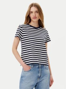 Gap T-Shirt 723661-00 Granatowy Regular Fit. Niebieskie t-shirty GAP, l, bez wzorów, z bawełny, bez kołnierzyka, bez ramiączek. Za 99,99 zł.