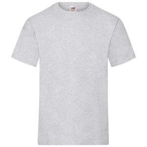 Ciężka Bawełniana Koszulka Unisex Dla Dorosłych. Białe bluzki FRUIT OF THE LOOM, l, bez wzorów, z bawełny, sportowe, bez kołnierzyka, bez ramiączek. Za 35,99 zł.
