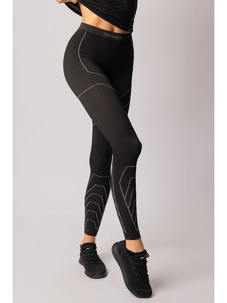 Spaio Legginsy termiczne "Rapid" w kolorze czarno-szarym rozmiar: M. Czarne legginsy Spaio, bez wzorów, z materiału. Za 109,00 zł.