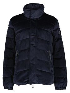 Guess Kurtka zimowa w kolorze granatowym rozmiar: XS. Niebieskie kurtki Guess, na zimę, xs, z aplikacjami, z puchu, bez kaptura. Za 171,28 zł.
