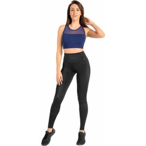 Legginsy na siłownię damskie Teyli Yoggi. Czarne legginsy Teyli, bez wzorów, z elastanu. Za 199,95 zł.