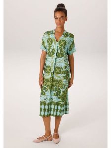 Aniston Sukienka w kolorze turkusowo-zielonym rozmiar: 46. Zielone sukienki Aniston, bez wzorów, z wiskozy, bez kołnierzyka, bez ramiączek, midi. Za 217,99 zł.