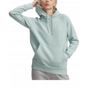 Bluza na co dzień Damska Under Armour Sportowa Dresowa Z Kapturem. Niebieskie bluzy Under Armour, bez wzorów, z dresówki, z kapturem. Za 239,00 zł.