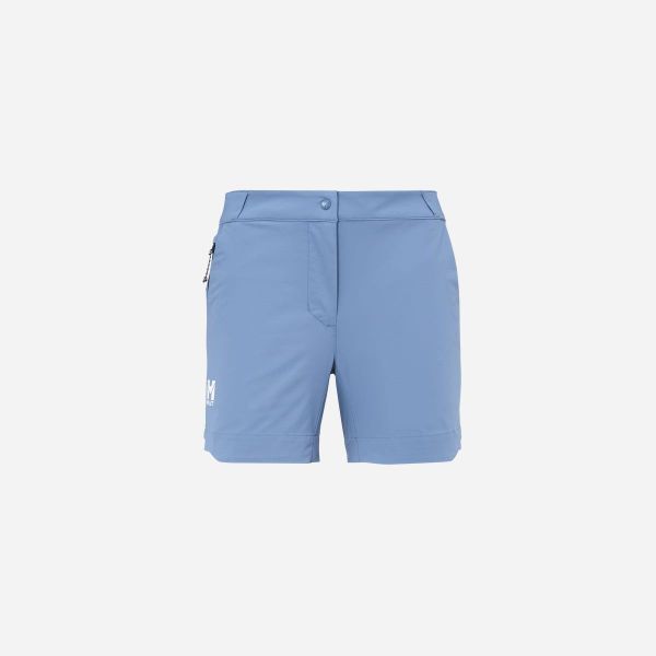 Spodenki trekkingowe damskie Millet Ubic Stretch Short W regular Fit. Niebieskie szorty Millet, bez wzorów, sportowe. W wyprzedaży za 189,00 zł.