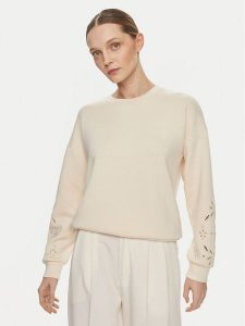 Vila Bluza Sif 14099158 Beżowy Regular Fit. Brązowe bluzy Vila, xl, bez wzorów, z wiskozy, bez kaptura. Za 99,99 zł.